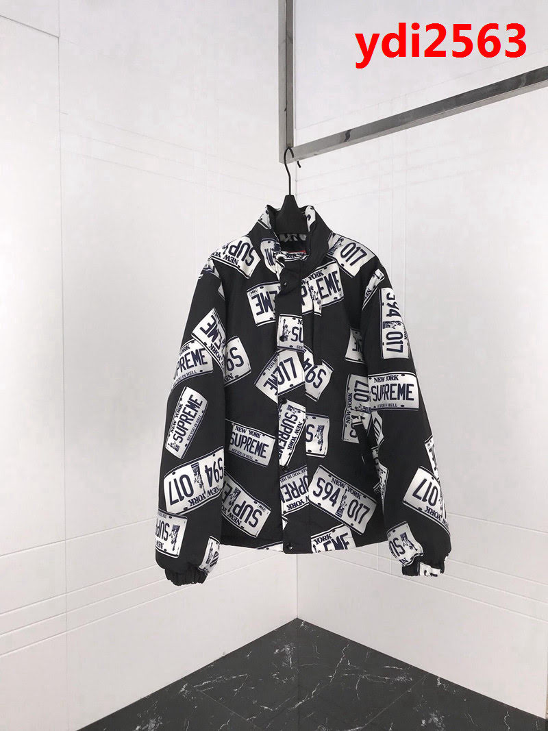 SUPREME 18Aw SuP車牌 麵包羽絨服 超級厚重 防風斜紋純棉 羽絨服 男女同款 ydi2563