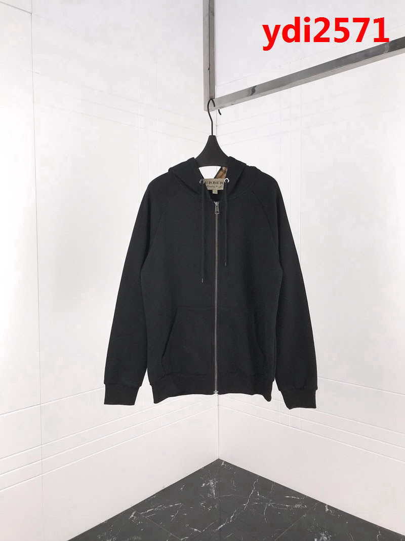 BURBERRY巴寶莉 18秋冬新款帽衫 定制格子裏布內襯拼接帽子 原版五金拉鏈 高版本情侶款 ydi2571