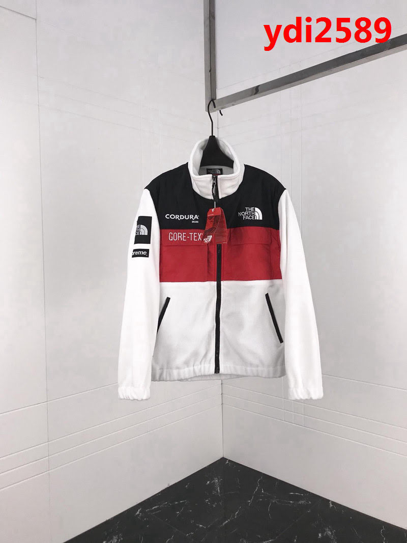 SUPREME 18FW TNF Fleece Jacket 搖粒絨 抓絨夾克 拼接工藝設計 高版本男女同款 ydi2589