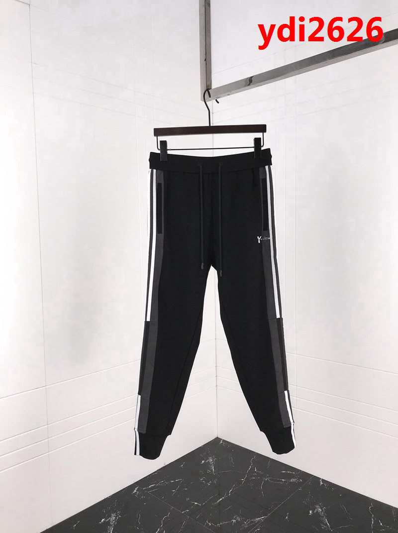 Y-3山本耀司 18秋冬新款休閒褲 品牌全新系列 褲腿兩側Y-3經典小LOGO織帶拼接3條杠織帶 ydi2626