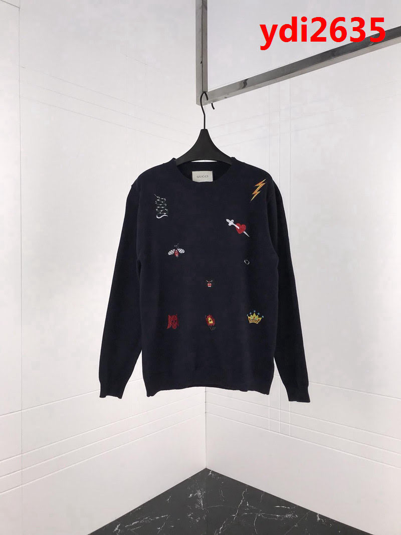 GUCCI古馳 18ss新款刺繡毛衣 官網同步 毛衣百分百羊毛成分 超厚實的一款 定位刺繡 ydi2635