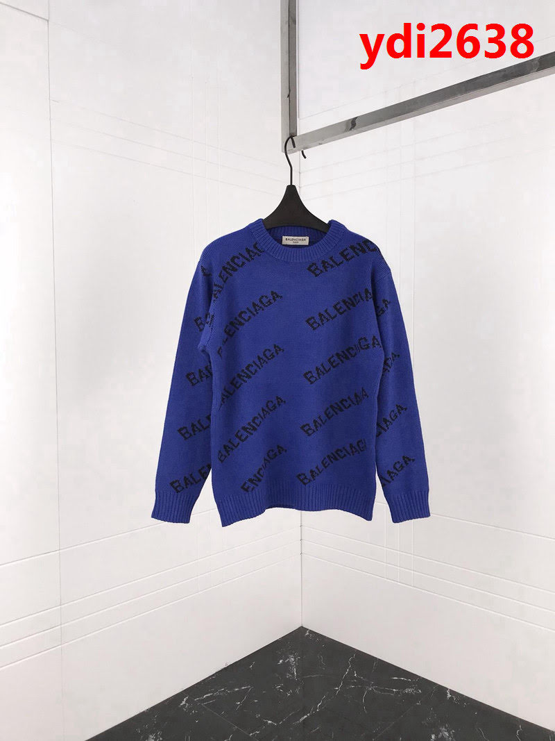 BALENCIAGA巴黎世家  18ss提花logo針織毛衣 微厚實面料 舒適柔軟 版型完美 男女同款 ydi2638