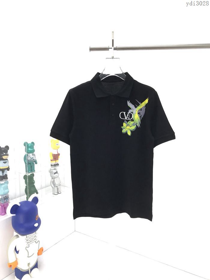 Valentino男裝 華倫天奴2020新款花卉飛鳥印花短袖polo衫  ydi3028