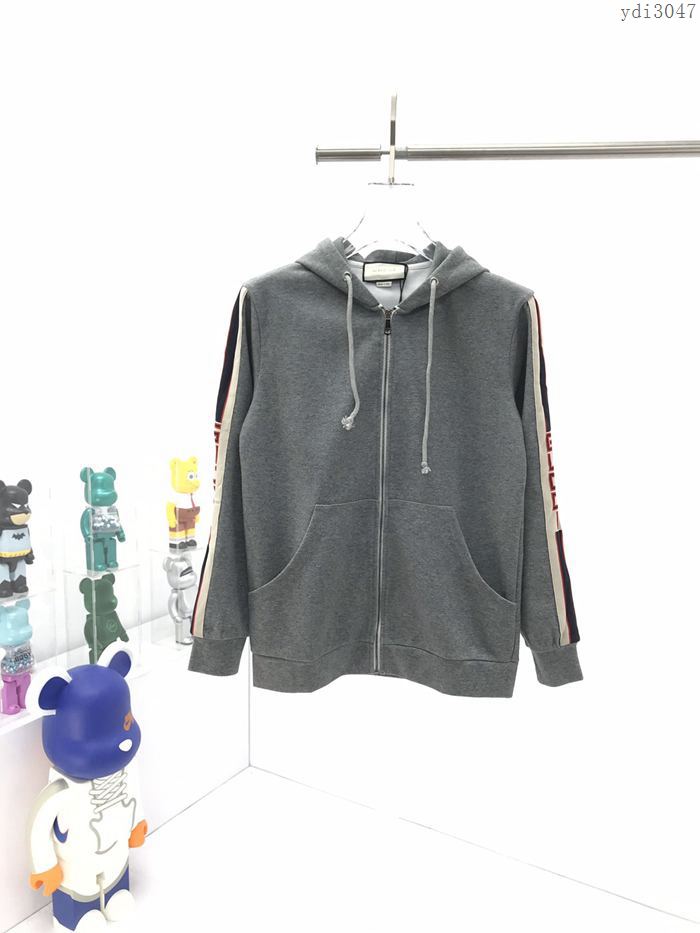 Gucci男裝 古奇2020最新爆款拉鏈外套 經典側邊織帶LOGO套裝  ydi3047