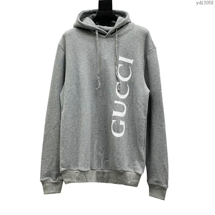 Gucci男裝 古奇側面字母Logo印花長袖連帽衛衣 男女同款  ydi3058