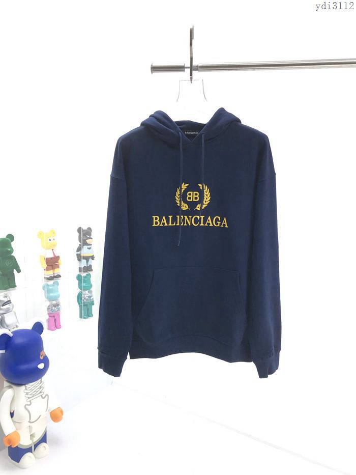 Balenciaga男裝 巴黎世家20年秋冬新款麥穗徽標印花連帽衛衣 男女同款  ydi3112