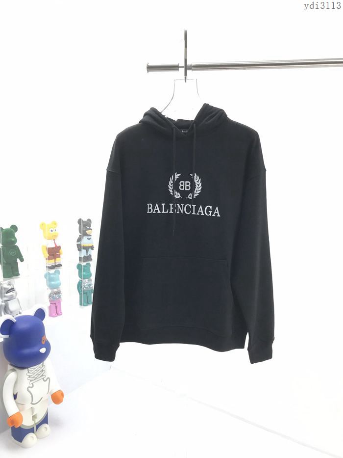 Balenciaga男裝 巴黎世家20年秋冬新款麥穗徽標印花連帽衛衣 男女同款  ydi3113