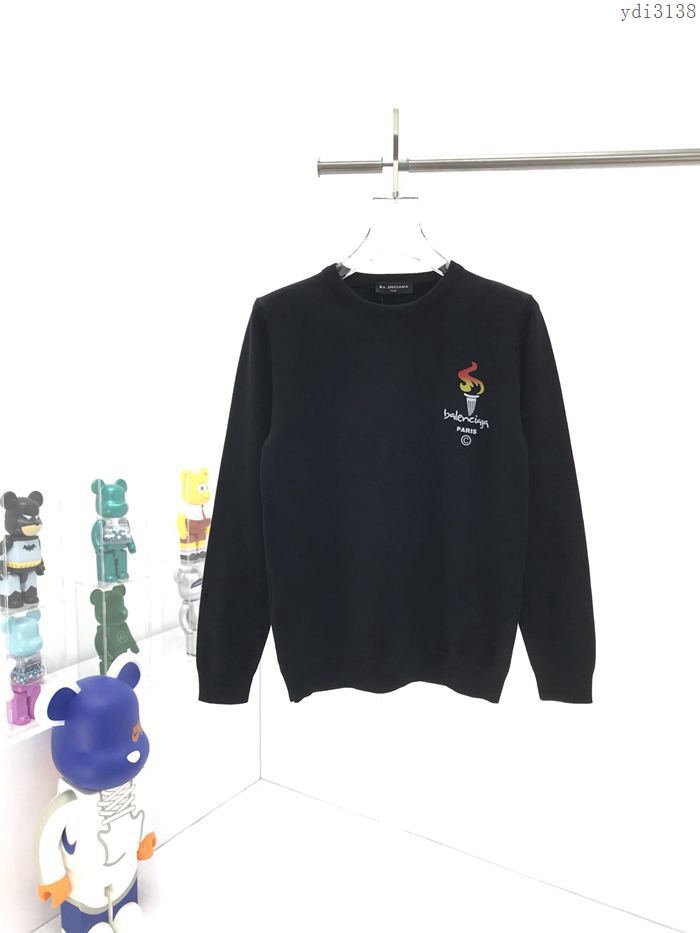 Balenciaga男裝 巴黎世家20AW秋冬新款火炬印花毛衣 高版本男女同款  ydi3138