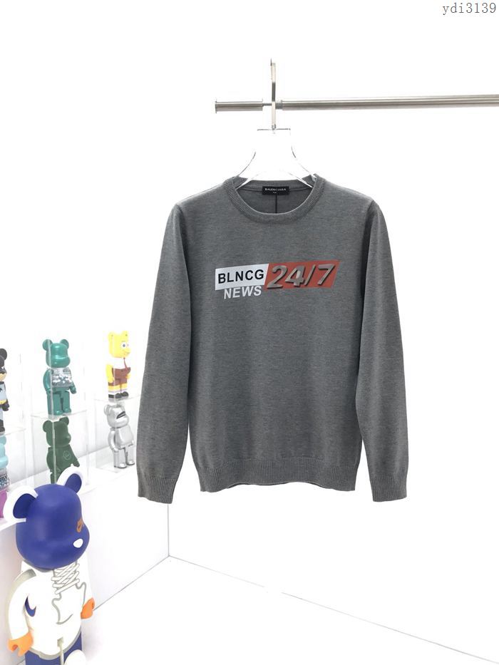 Balenciaga男裝 巴黎世家20AW秋冬新款2417系列印花毛衣 高版本男女同款  ydi3139