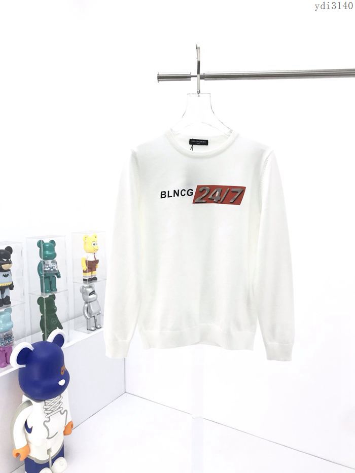 Balenciaga男裝 巴黎世家20AW秋冬新款2417系列印花毛衣 高版本男女同款  ydi3140