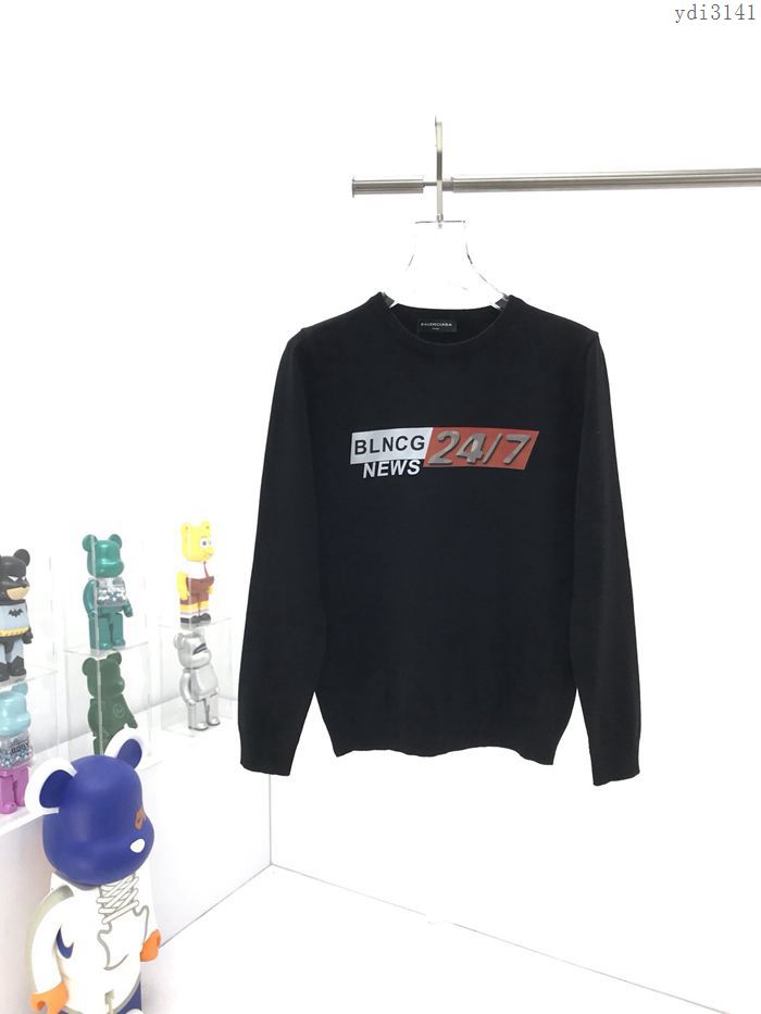 Balenciaga男裝 巴黎世家20AW秋冬新款2417系列印花毛衣 高版本男女同款  ydi3141