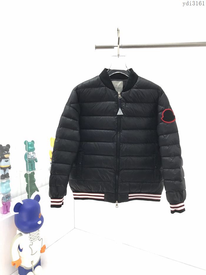 Moncler男裝 蒙口2020新款標誌LOGO印花羽絨服 Moncler男士秋冬黑色外套  ydi3161