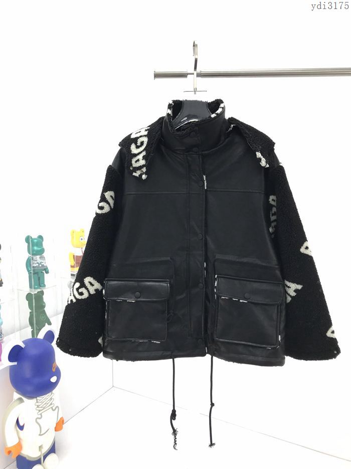 Balenciaga女裝 巴黎世家新款秋冬羊糕毛皮毛兩穿女外套  ydi3175