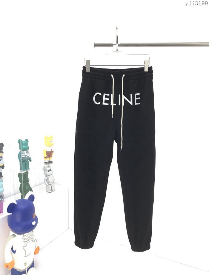 CELlNE男裝 塞琳秋冬新款寬鬆束腳運動加絨衛褲  ydi3199