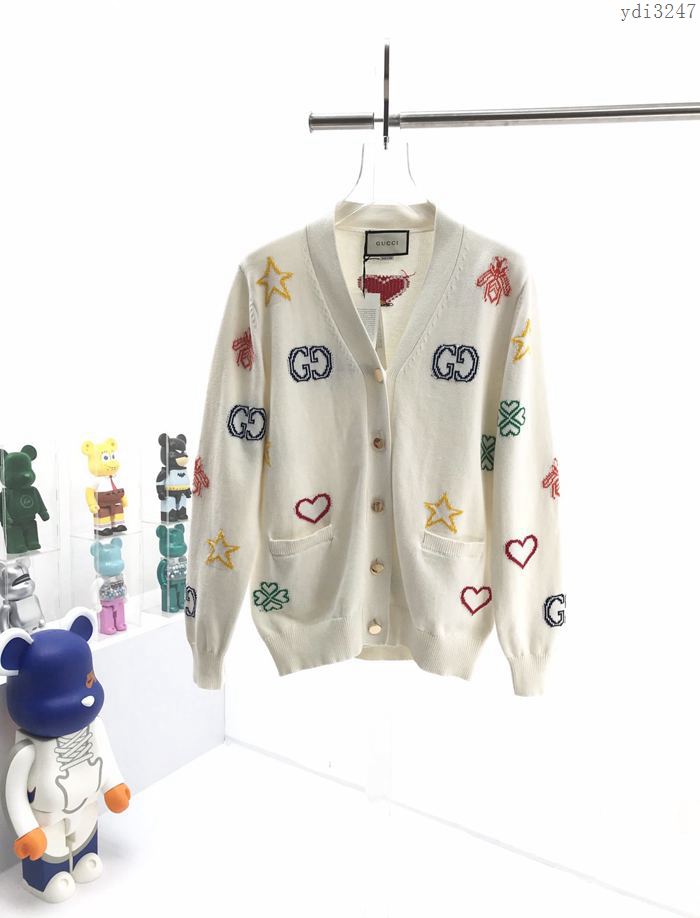 Gucci男裝 古奇2020早秋新款提花糖果色LOGO羊毛開衫  ydi3247