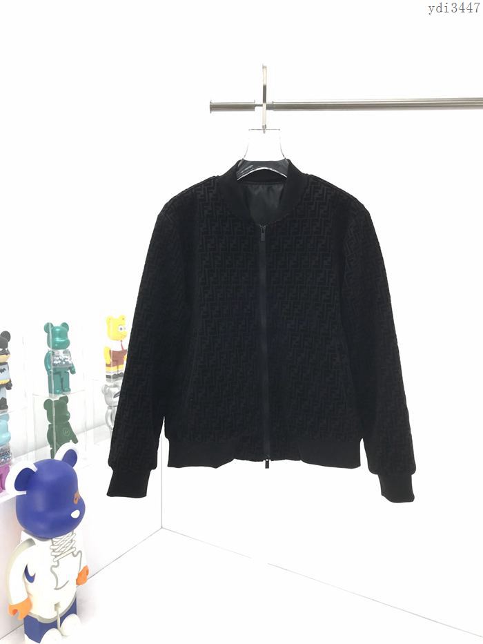 Fendi男裝 芬迪20年秋冬新款絲絨FFlogo夾克外套 男女同款  ydi3447