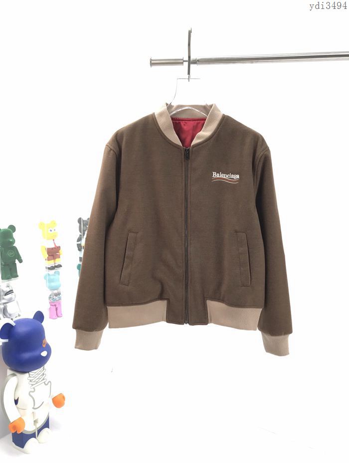 Balenciaga男裝 巴黎世家20新款咖啡棕毛呢外套  ydi3494