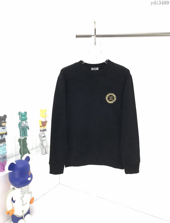 Chanel新款男裝 香奈兒2021早春系列新款 印度絲+手工訂珠領圓衛衣  ydi3499