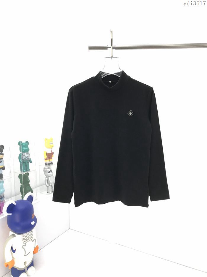 Chrome Hearts男裝 克羅心秋冬新款十字架貼飾半高領長袖打底衣 高版本男女同款  ydi3517