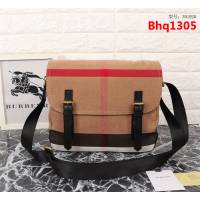 BURBERRY巴寶莉 Canvas 格紋信使包 奢華牛皮飾邊 39192  Bhq1305