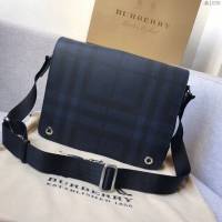 Burberry專櫃新款包包 巴寶莉London格紋2019新款信使包男士單肩斜挎包  db1030