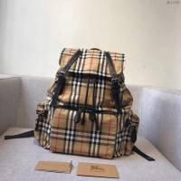 Burberry專櫃新款雙肩包 巴寶莉Vintage格紋棉質大格子雙肩後背包  db1095