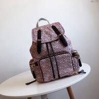 Burberry專櫃新款雙肩包 巴寶莉The Rucksack中號專屬標識印花尼龍軍旅背包  db1178