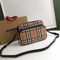 Burberry專櫃新款包包 巴寶莉Vintage復古格紋相機包  db1181