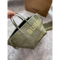 Burberry專櫃新款包包 巴寶莉棉麻混紡帆布Beach Tote沙灘托特包手提包  db1224