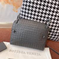 Bottega Veneta女包 寶緹嘉19新款編織胎皮郵差包 BV拉鏈繩結單肩斜挎女包 steny包  gxz1095
