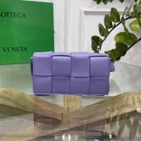 Bottega veneta高端女包 KF0015紫色 寶緹嘉CAEESTTE腰包 BV經典款手工編織手包腰包胸包斜挎包  gxz1202