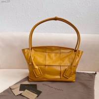 Bottega veneta高端女包 96009 寶緹嘉新款Arco48油蠟皮包 BV經典款小牛皮質中號手提包  gxz1227