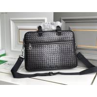 Bottega veneta高端男包 98014 寶緹嘉手工編織原廠進口胎牛皮男士手袋 BV經典款男士手提公事包  gxz1367