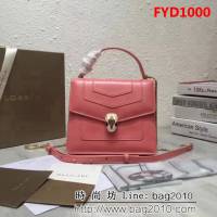 BVLGARI寶格麗 Serpenti 琺瑯三層彩色蛇頭包 可手提單肩斜挎 B38329 FYD1000