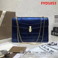 BVLGARI寶格麗 專櫃新品雙層蛇頭包 鏈條單肩斜挎包 B35106 FYD1053