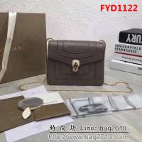 BVLGARI寶格麗 進口牛皮 時尚百搭 小號 鏈條單肩斜挎包 34559 FYD1122