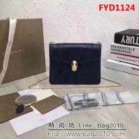 BVLGARI寶格麗 進口牛皮 時尚百搭 小號 鏈條單肩斜挎包 34559 FYD1124