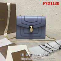 BVLGARI寶格麗 進口牛皮 時尚百搭 小號 鏈條單肩斜挎包 34559 FYD1130
