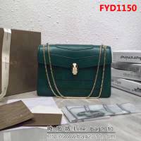 BVLGARI寶格麗 升級版牛皮 時尚百搭 單肩斜挎包 祖母綠 35106 FYD1150