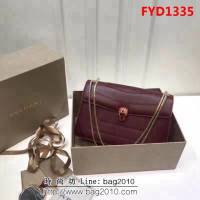 BVLGARI寶格麗 專櫃同步新款 Serpenti雙層琺瑯蛇頭包 鏈條單肩斜挎包 B35362 FYD1335