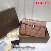 BVLGARI寶格麗 專櫃同步新款 Serpenti雙層琺瑯蛇頭包 鏈條單肩斜挎包 B35362 FYD1338