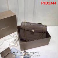 BVLGARI寶格麗 專櫃同步新款 Serpenti雙層琺瑯蛇頭包 鏈條單肩斜挎包 B35362 FYD1344