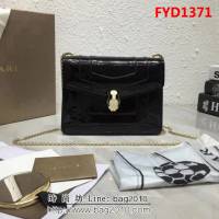 BVLGARI寶格麗 漆皮系列 小號 時尚 鏈條單肩斜挎包 34559 FYD1371