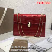 BVLGARI寶格麗 專櫃新品 升級版牛漆皮 雙層蛇頭包 鏈條單肩斜挎包 B35106 FYD1389