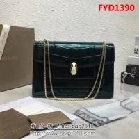 BVLGARI寶格麗 專櫃新品 升級版牛漆皮 雙層蛇頭包 鏈條單肩斜挎包 B35106 FYD1390