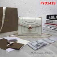 BVLGARI寶格麗 同步專櫃 最新款單層蛇頭包 鏈條單肩斜挎包 34559 FYD1419