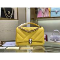 Bvlgari女包 寶格麗新色牛油果綠 新品Serpenti Cabocho肩包 287993  fyd1464