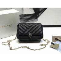 Bvlgari女包 寶格麗迷你號新品 幾何形狀鏈條斜挎包 Serpenti Cabocho Mini蛇頭包 B288760  fyd1525