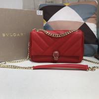 Bvlgari女包 寶格麗2020新款 幾何形狀牛皮鏈條單肩斜挎女包 古力娜紮同款 287993  fyd1563