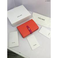 CELINE女包 賽琳專櫃款 搭扣拼色錢夾 0146 手掌紋牛皮 賽琳女錢包  sl2005